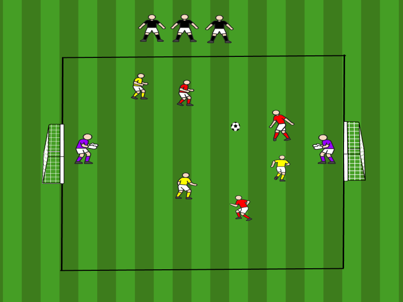 3vs3 mit dynamischer Rotation / Dribbling
