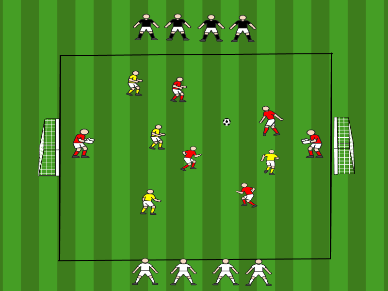 4vs4 mit dynamischer Rotation (4 Teams) / Pass