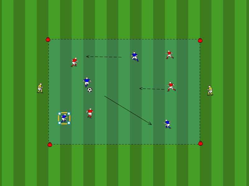 4vs4 + 2Joker Ballhalten mit Zielzonen