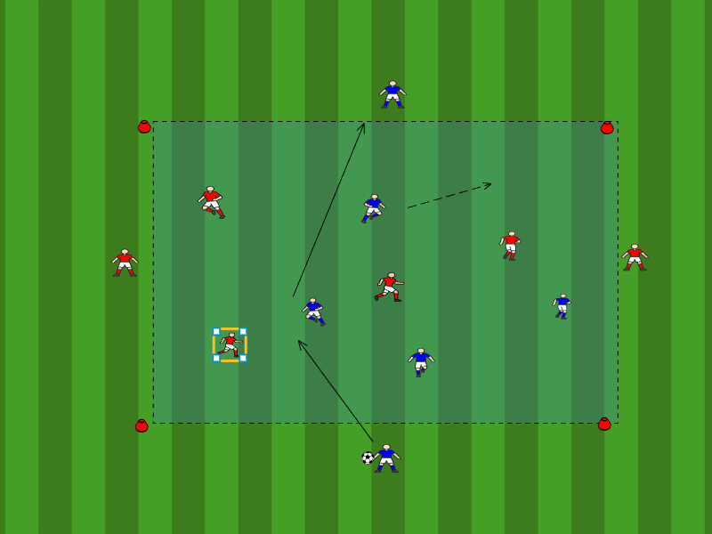 4vs4 + 4Joker Ballhalten mit Zielspieler