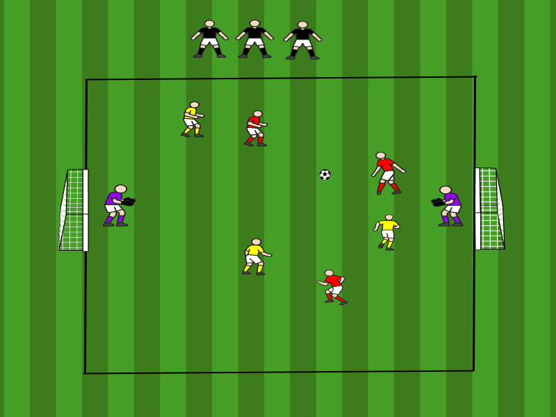 3vs3 mit dynamischer Rotation / Dribbling