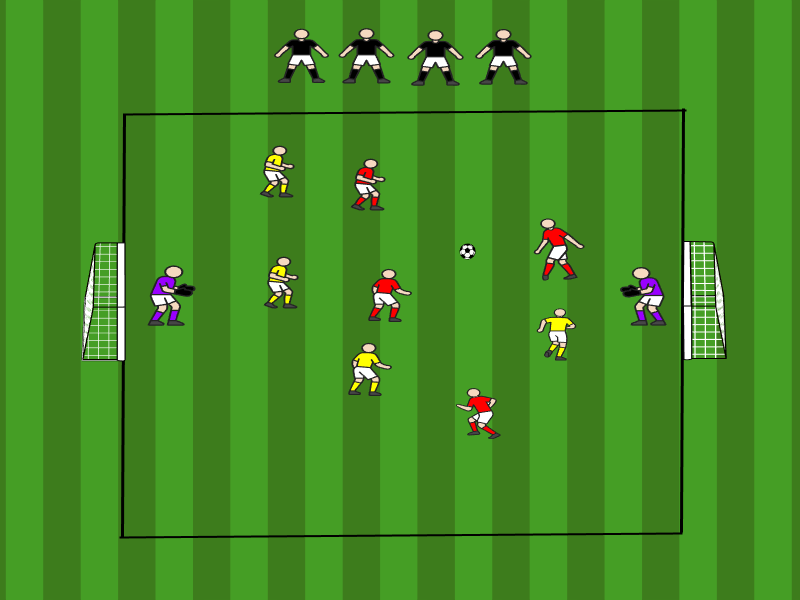4vs4 mit dynamischer Rotation / Pass