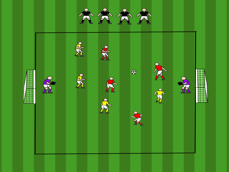 4vs4 mit dynamischer Rotation / Pass