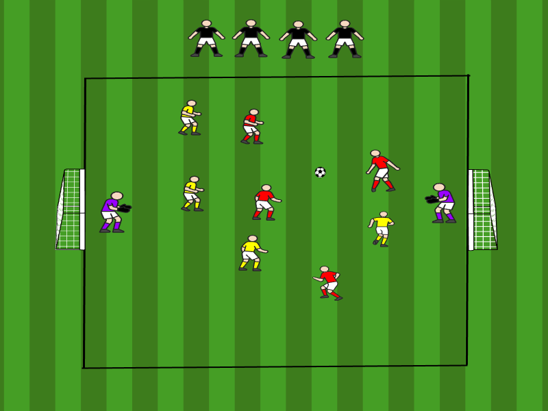 4vs4 mit dynamischer Rotation / Schuss