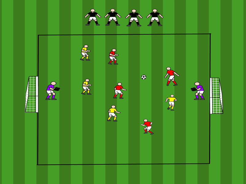 4vs4 mit dynamischer Rotation / Schuss