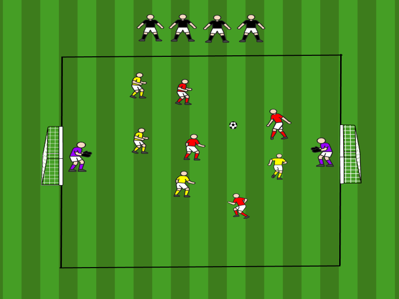 4vs4 mit dynamischer Rotation / Schuss