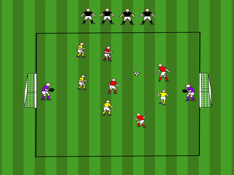 4vs4 mit dynamischer Rotation / Schuss