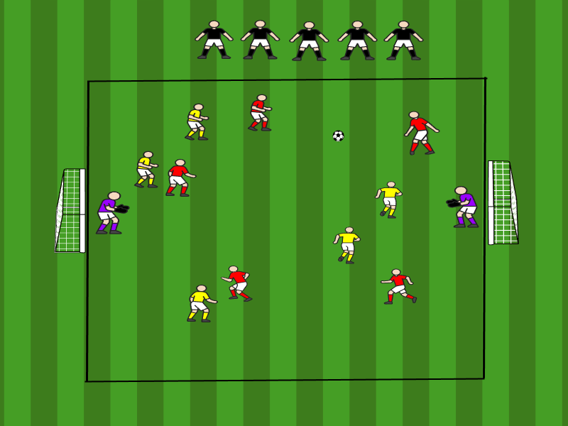 5vs5 mit dynamischer Rotation / Pass