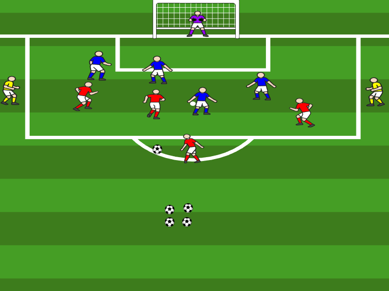 4vs4 mit 2 Aussenspieler Schnell in Abschlusssituationen kommen