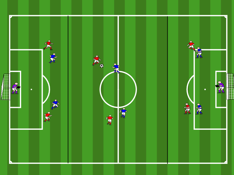 6vs6 in 3 Zonen / Zweikampftechnik