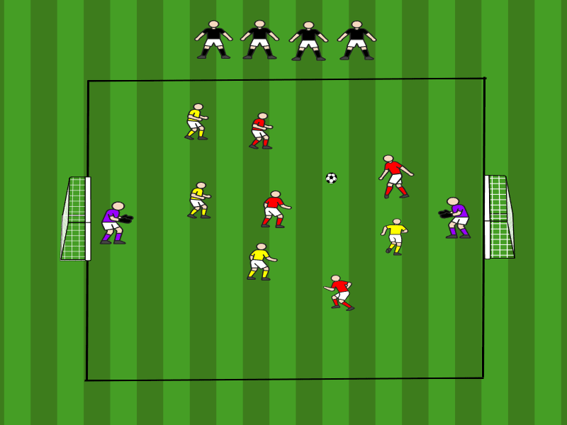 4vs4 mit dynamischer Rotation / Pass