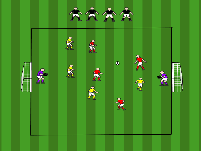 4vs4 mit dynamischer Rotation / Pass