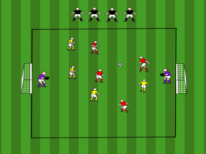 4vs4 mit dynamischer Rotation / Schuss