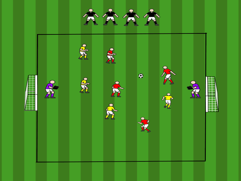 4vs4 mit dynamischer Rotation / Schuss