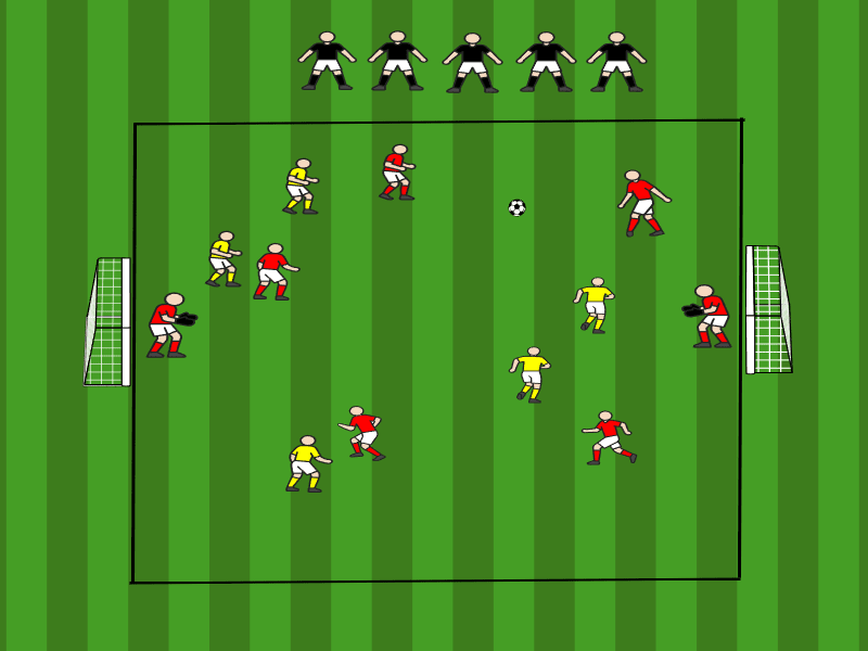 5vs5 mit dynamischer Rotation / Pass