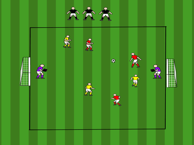 3vs3 mit dynamischer Rotation / Dribbling