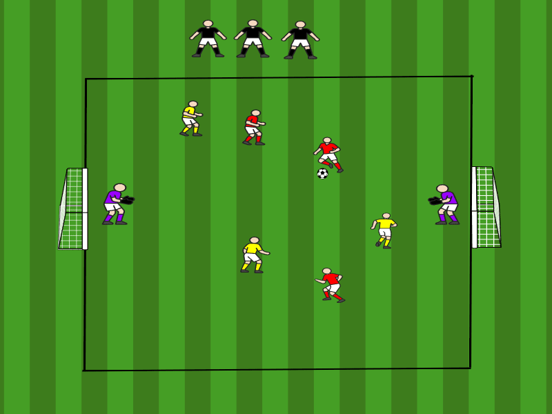 3vs3 mit dynamischer Rotation / Dribbling
