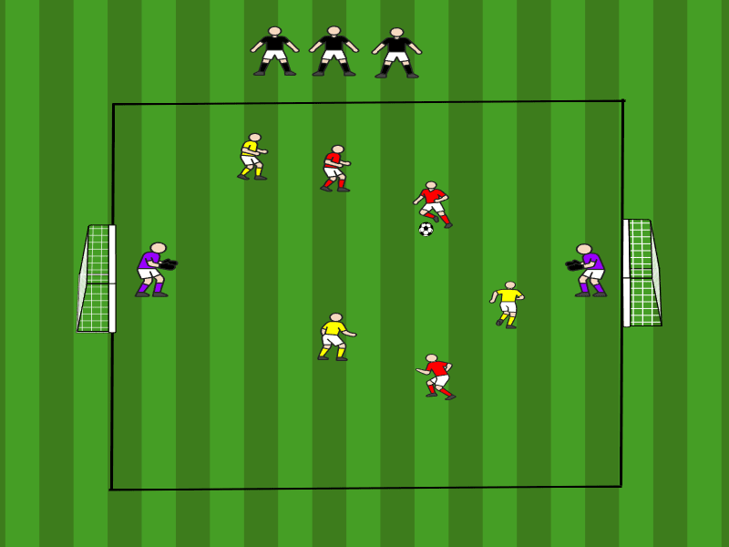 3vs3 mit dynamischer Rotation / Dribbling