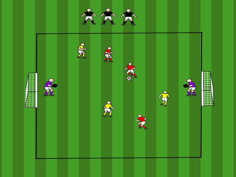 3vs3 mit dynamischer Rotation / Dribbling