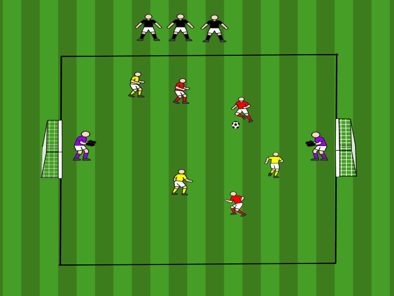 3vs3 mit dynamischer Rotation / Dribbling
