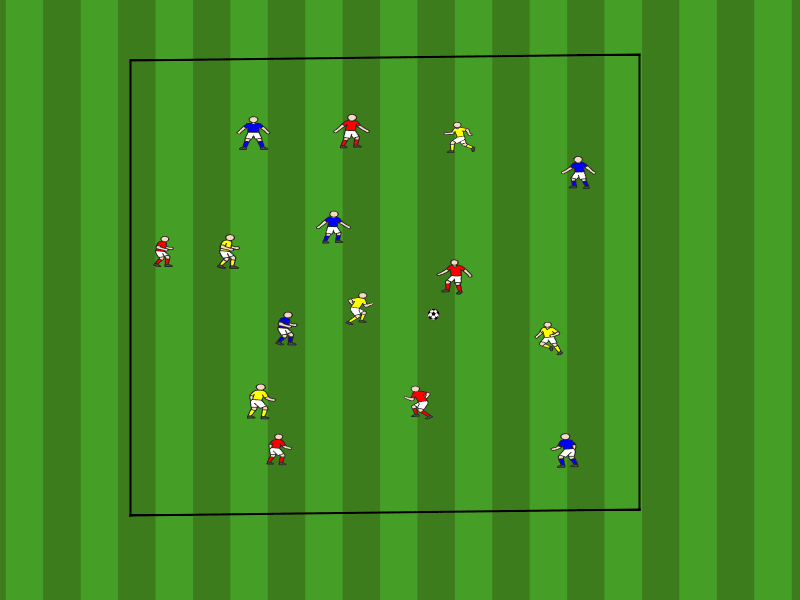 Ballhalten mit 3 Teams