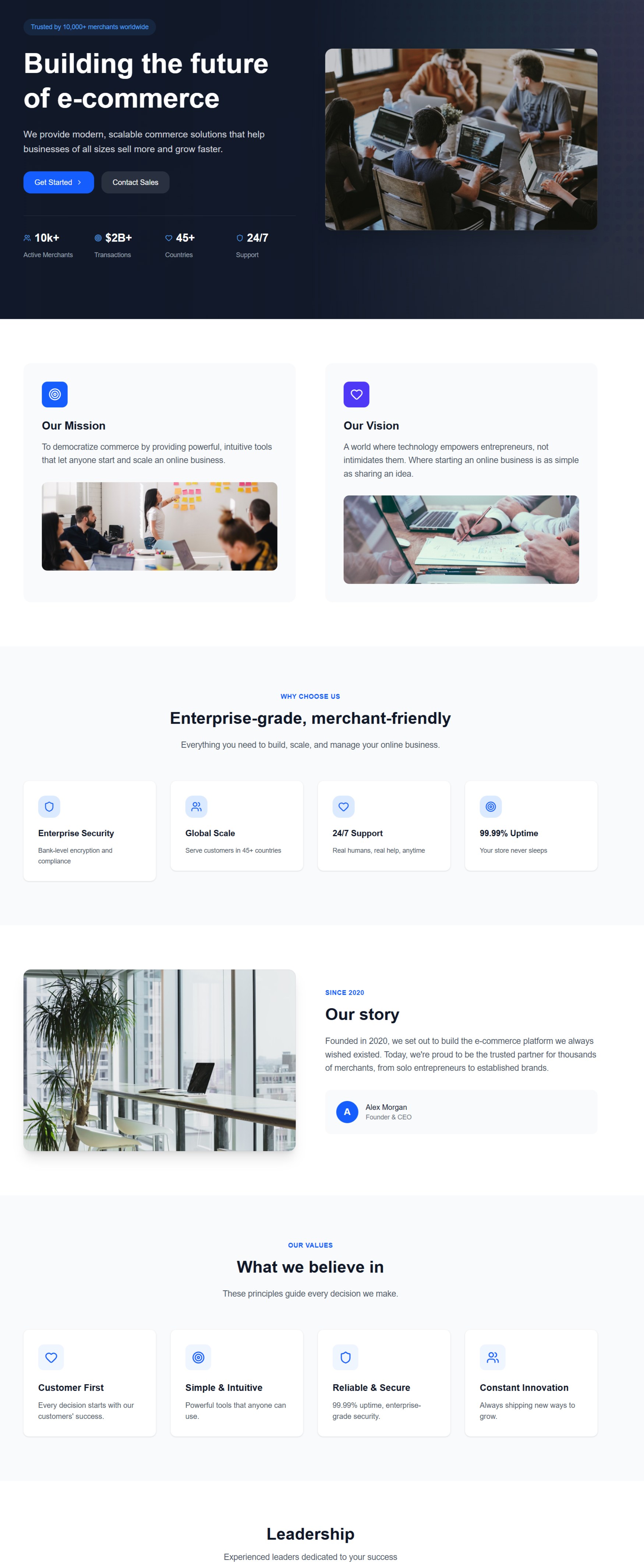 Light Mobile E-Commerce Store