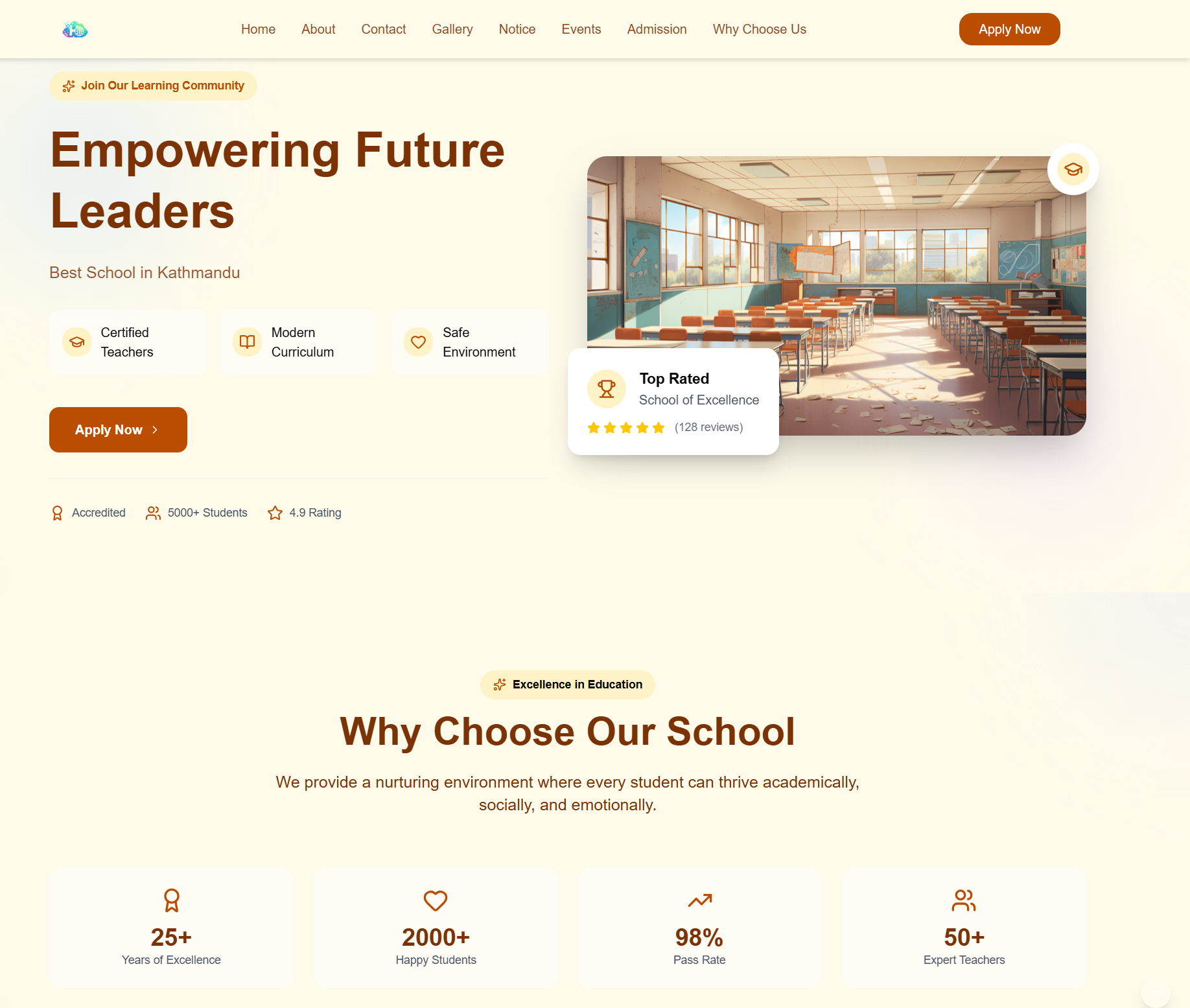 Classic Amber School Website