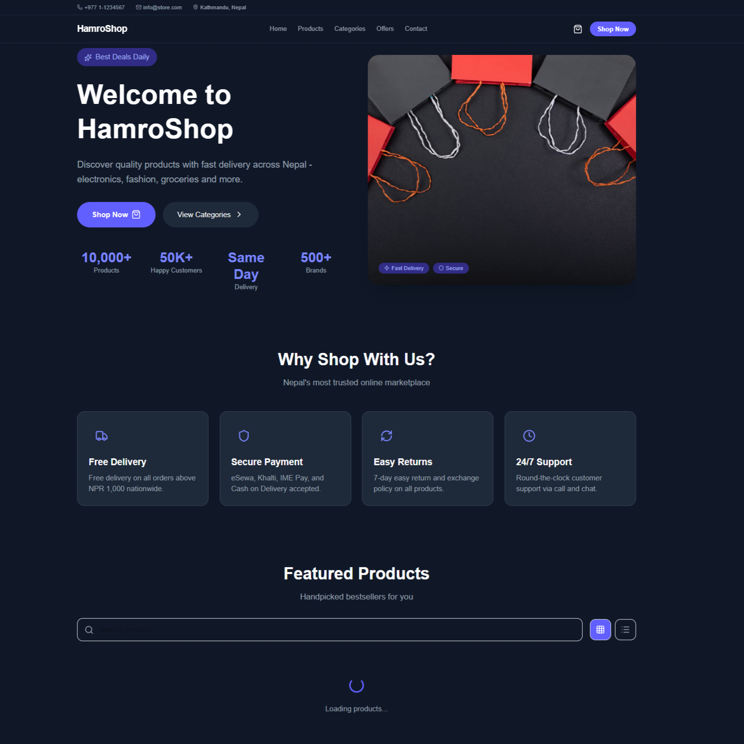 Dark General E-Commerce Store