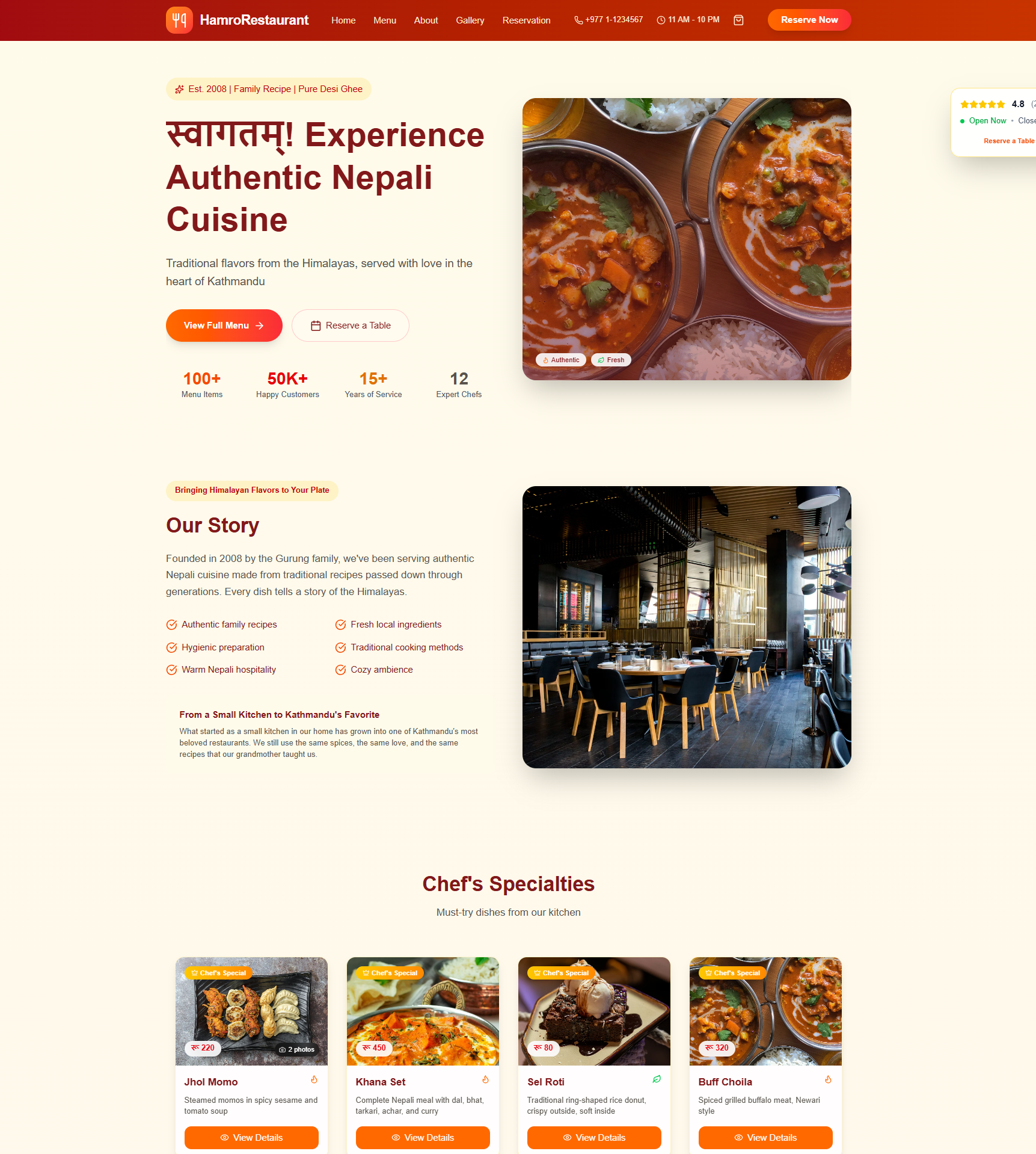 Hamro Restaurant Nepali