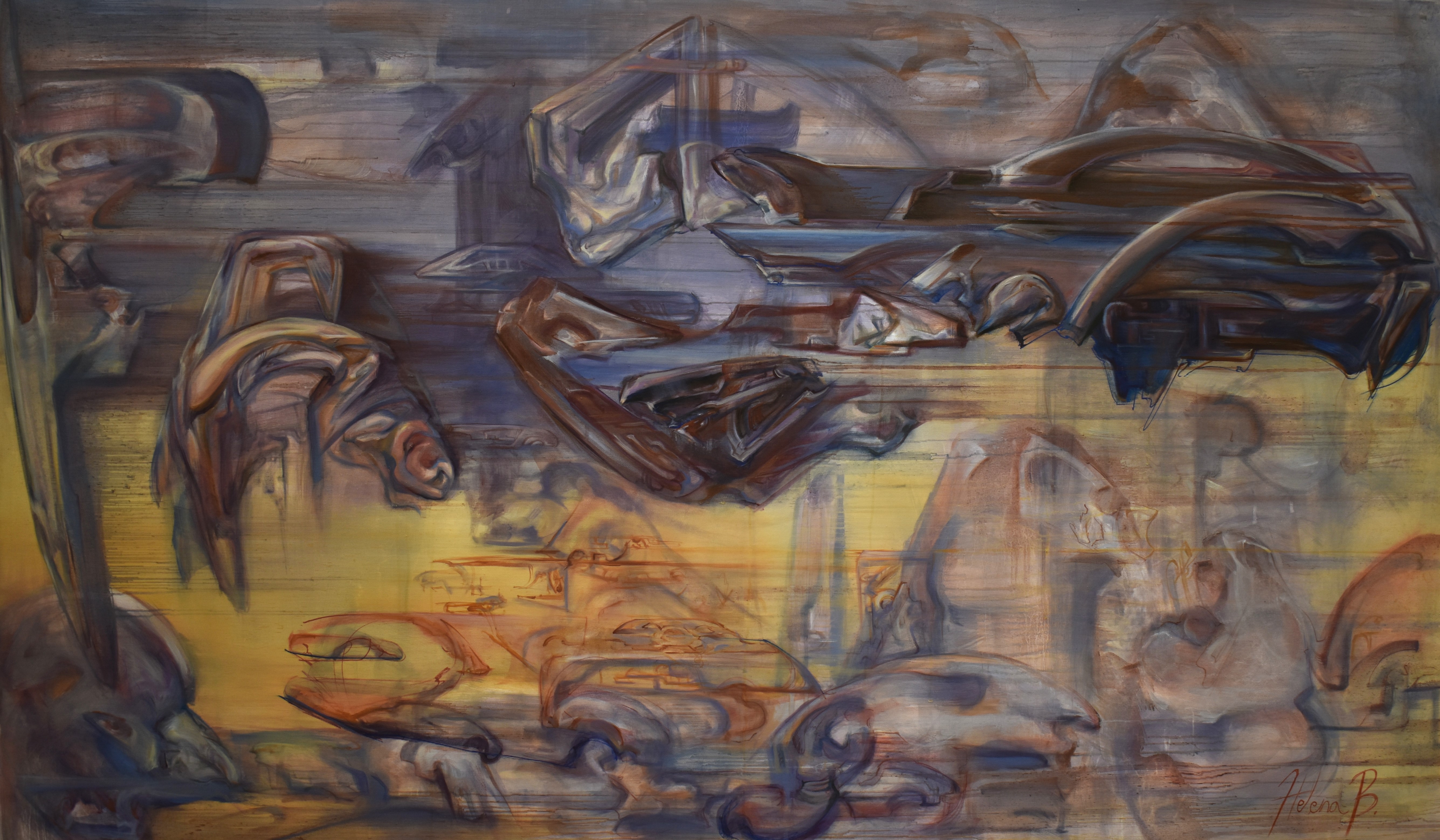 Artwork of Helena Blagojevic, name:Untitled, dimensions: 115 cm x 195 cm, technique: oil on canvas, made in year: 2024