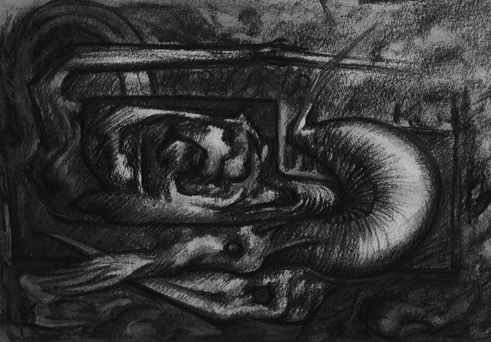 Artwork of Helena Blagojevic, name:Untitled, dimensions: 29 cm x 42 cm , technique: charcoal, made in year: 2023