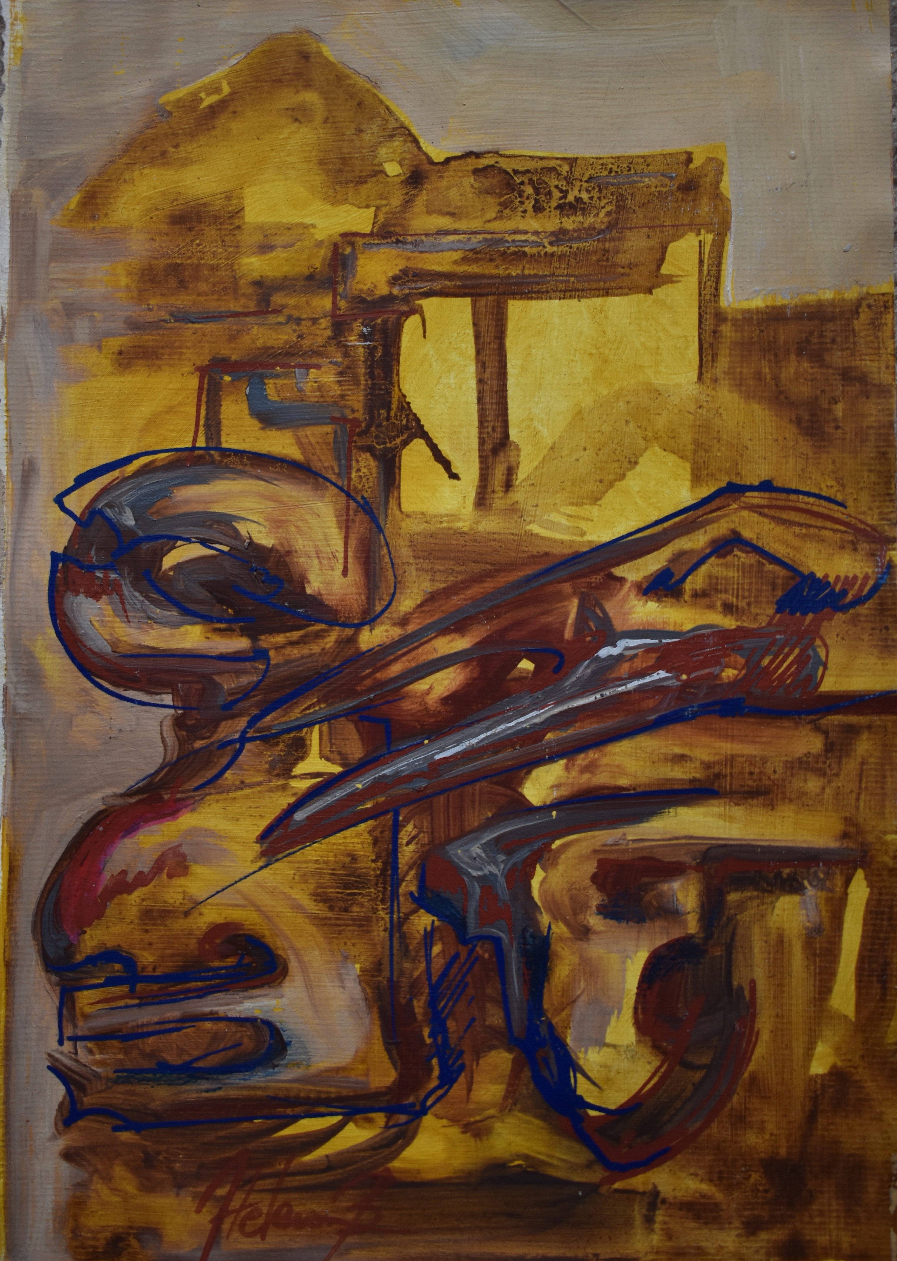 Artwork of Helena Blagojevic, name:"Shells", dimensions: 29 cm x 21 cm, technique: oil on canvas, made in year: 2023