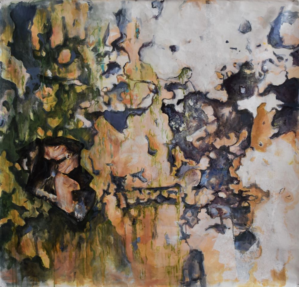 Name:“Ogoljenost”, dimensions: 110cm x 106cm, technique: acrylic on canvas