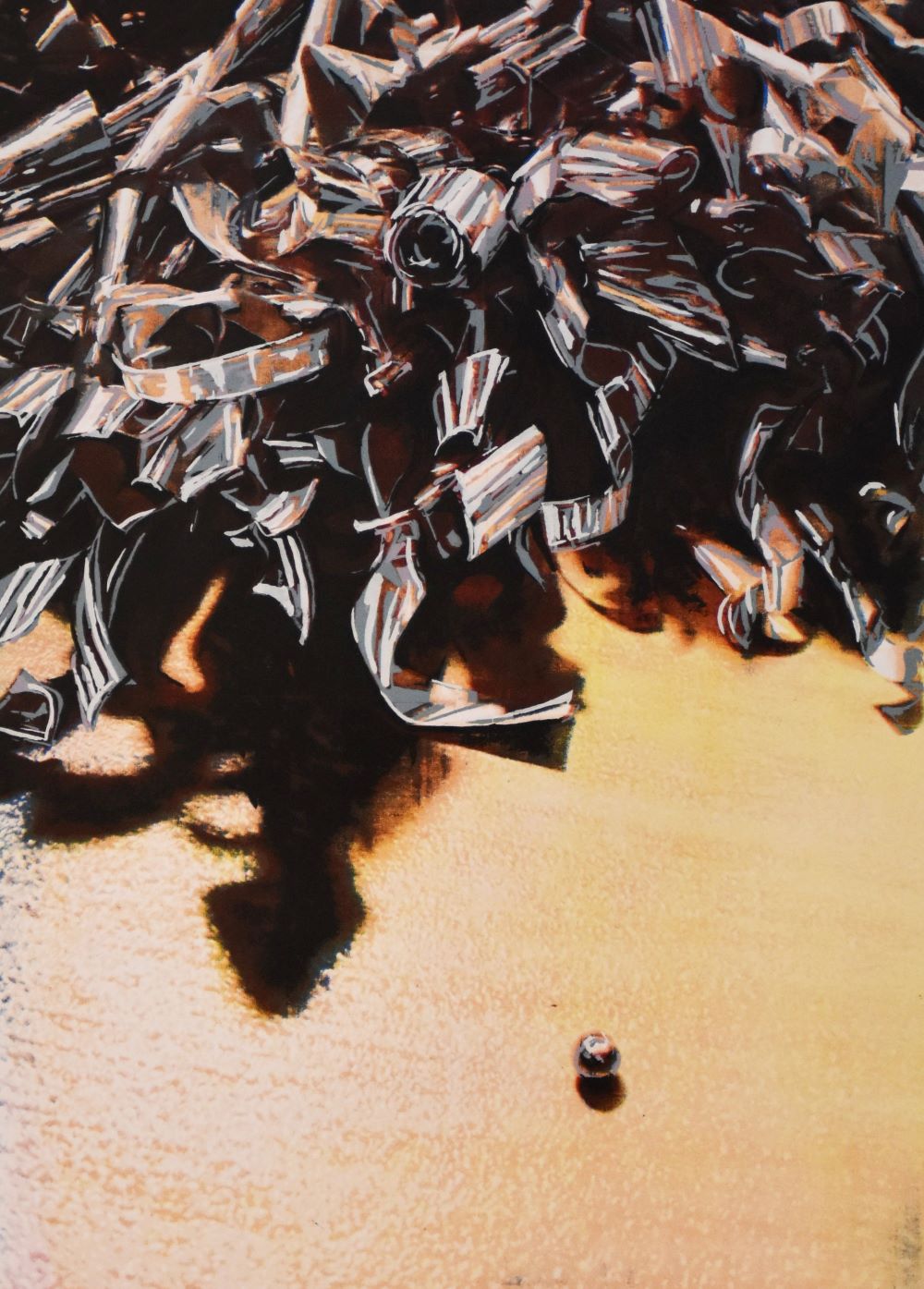 Name:“Cilj”, dimensions: 100cm x 70cm, technique: screen printing