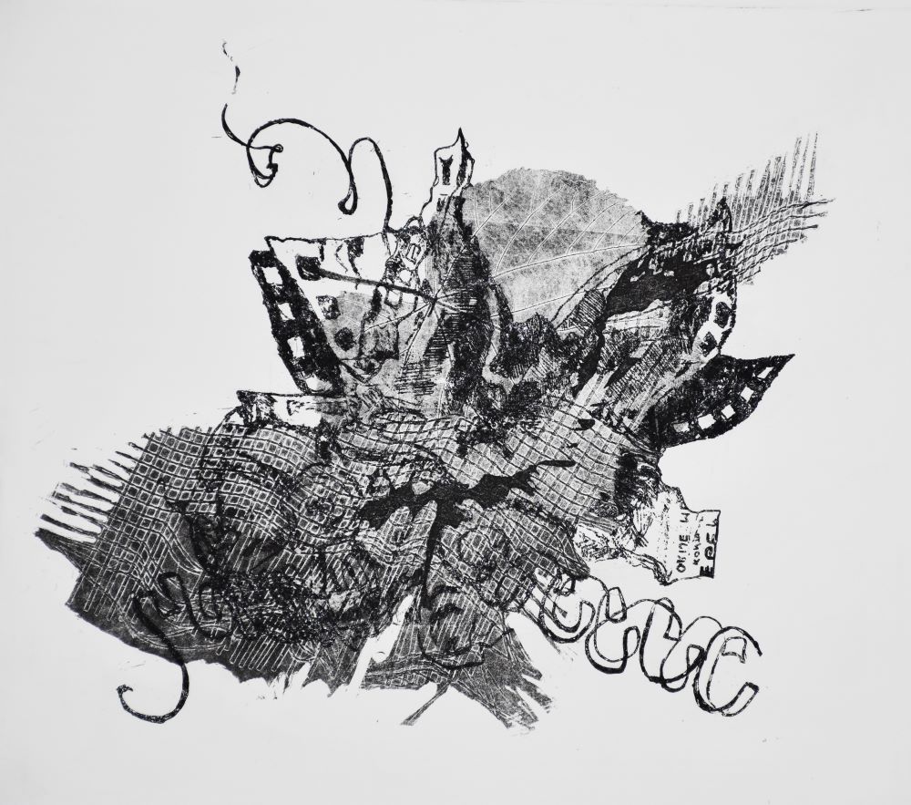 Name:“Metalni otpad”, dimensions: 50cm x 60cm, technique: mixed media