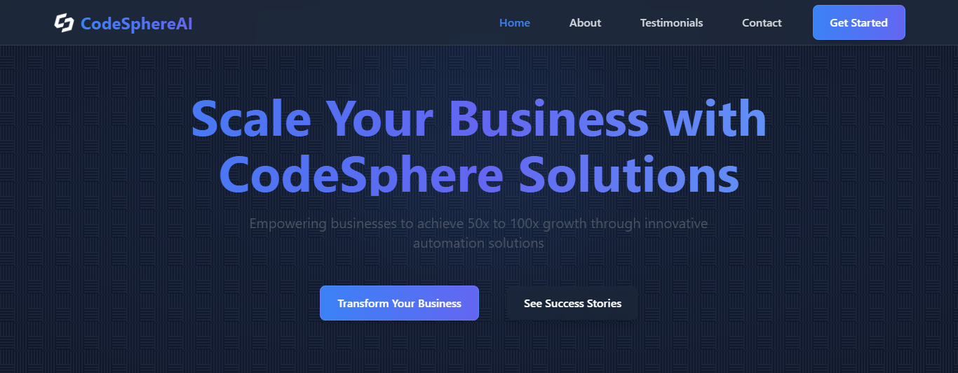 CodeSphereAI Website