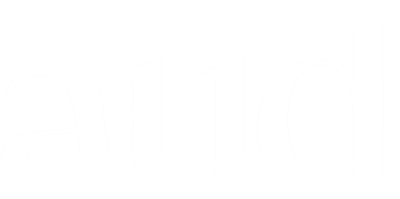 Aud Studios glass logo