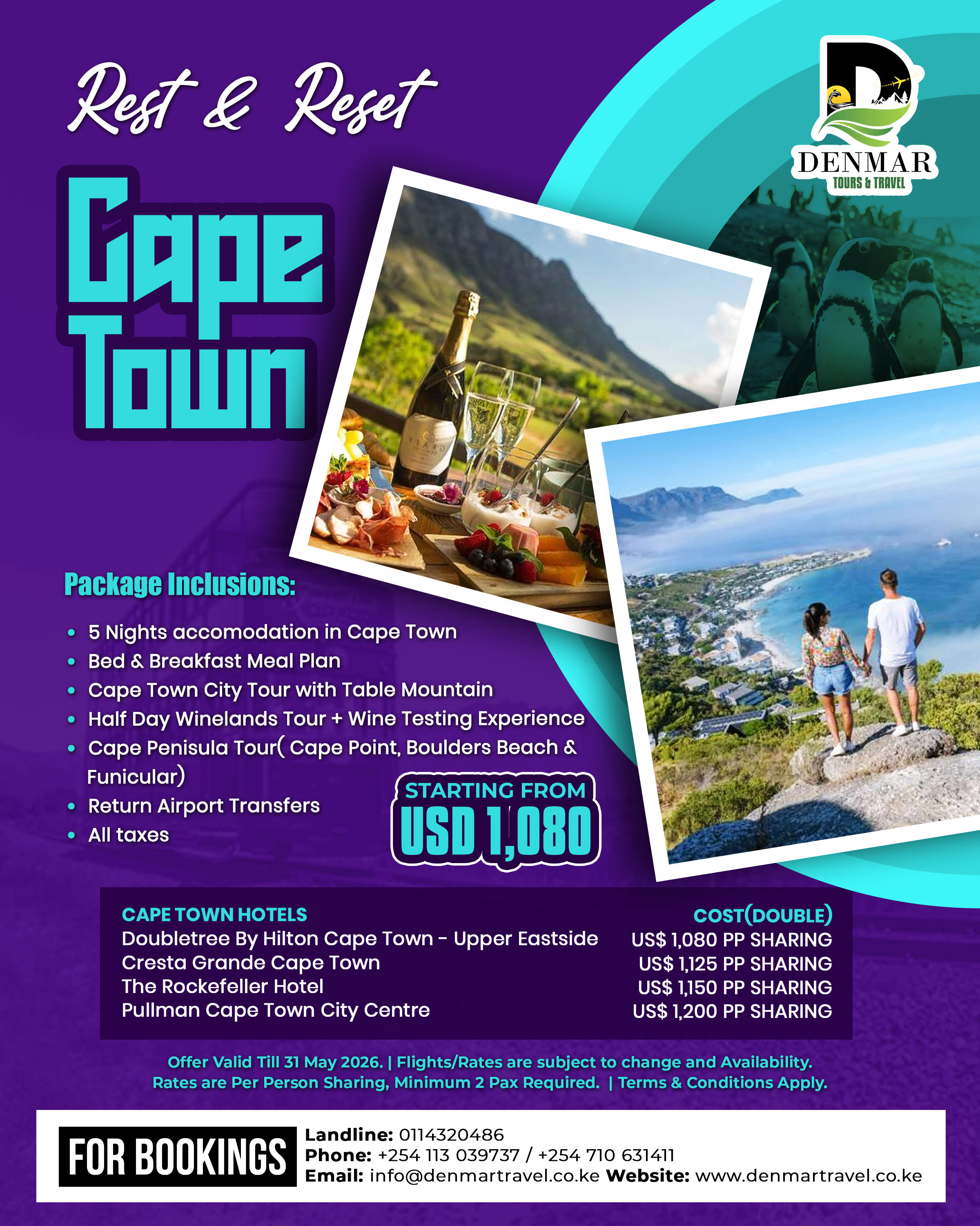 Rest & Reset in Cape Town — Cape Town travel package from Kenya