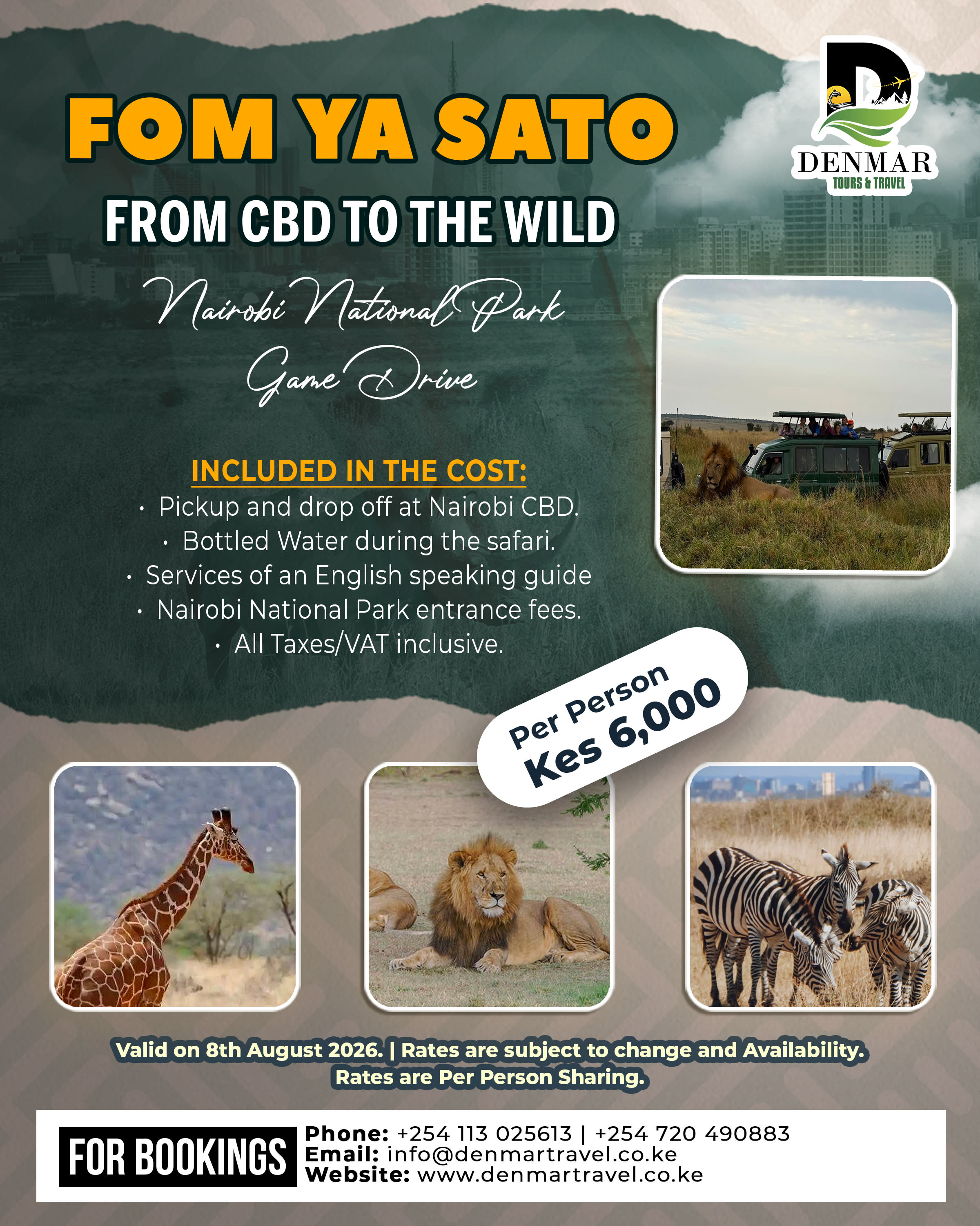 Fom ya Sato - Nairobi National Park — 1 day