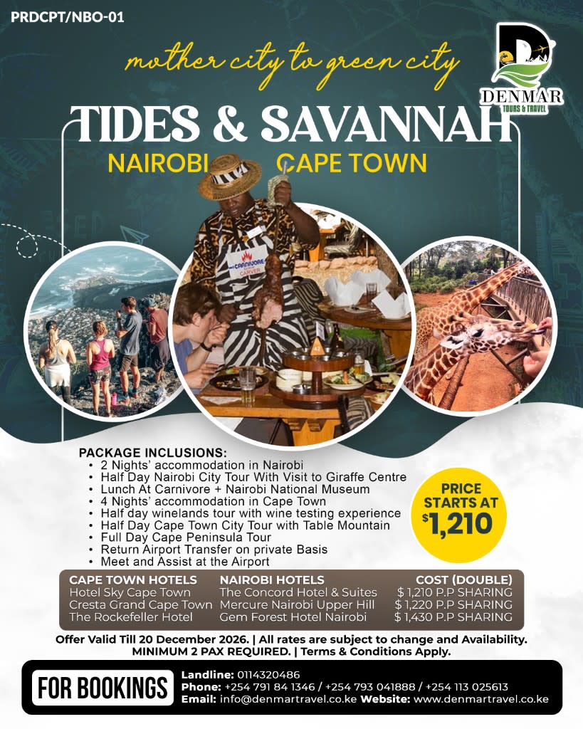 Tides & Savannah: Nairobi & Cape Town — 7 Days / 6 Nights