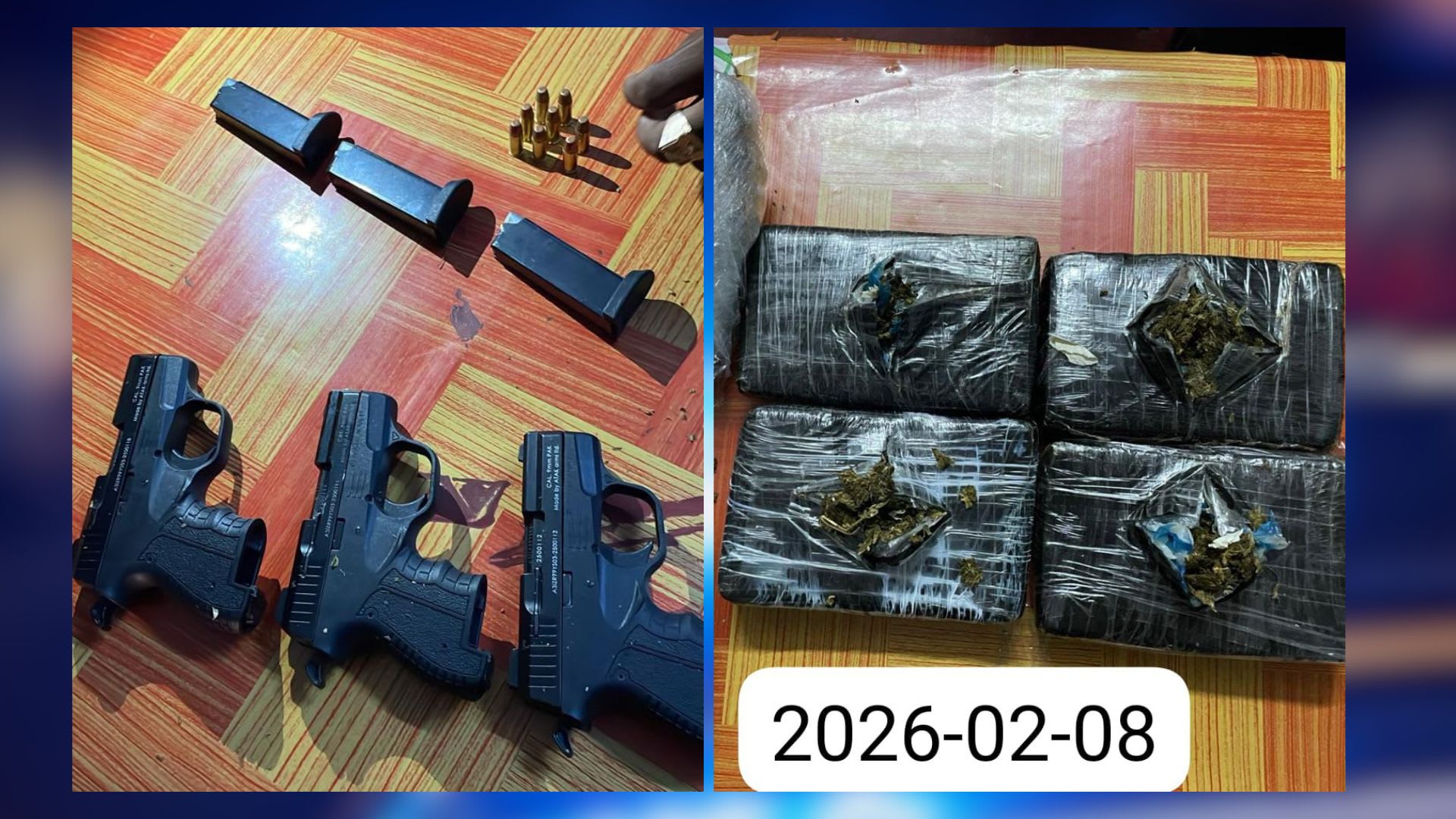Two arrested in Linden after firearms, drugs discovered