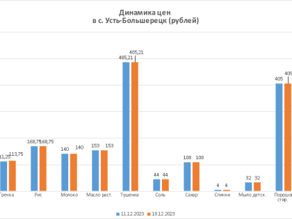 Динамика изменения цен за период с 11.12.2023 по 18.12.2023
