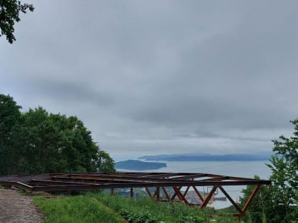 На смотровой площадке в Петропавловске демонтировали портящий вид баннер