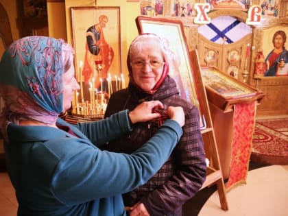 В храмах Петропавловска прошла акция «Георгиевская ленточка»