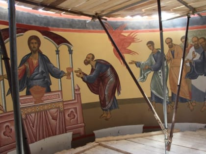 Начались работы по росписи Алтаря верхнего храма Троицкого кафедрального собора