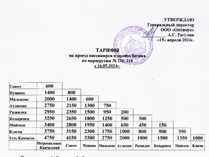 Усть-камчатцам добраться до Петропавловска станет дороже