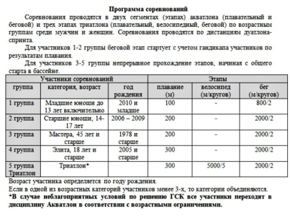 Атлетов полуострова приглашают на «Камчатский триатлон и акватлон»