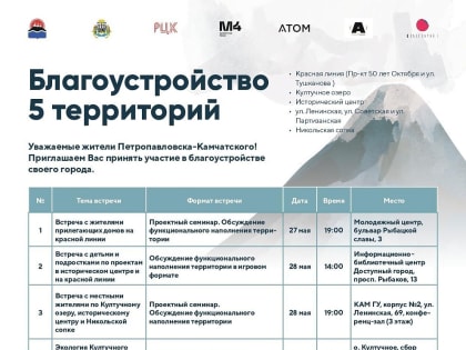 В столице Камчатки проводят опрос о благоустройстве территорий по мастер-плану