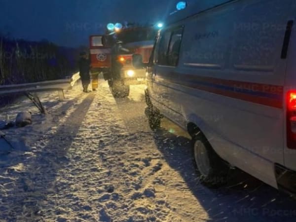 Камчатские спасатели помогли водителю покореженной в ДТП иномарки