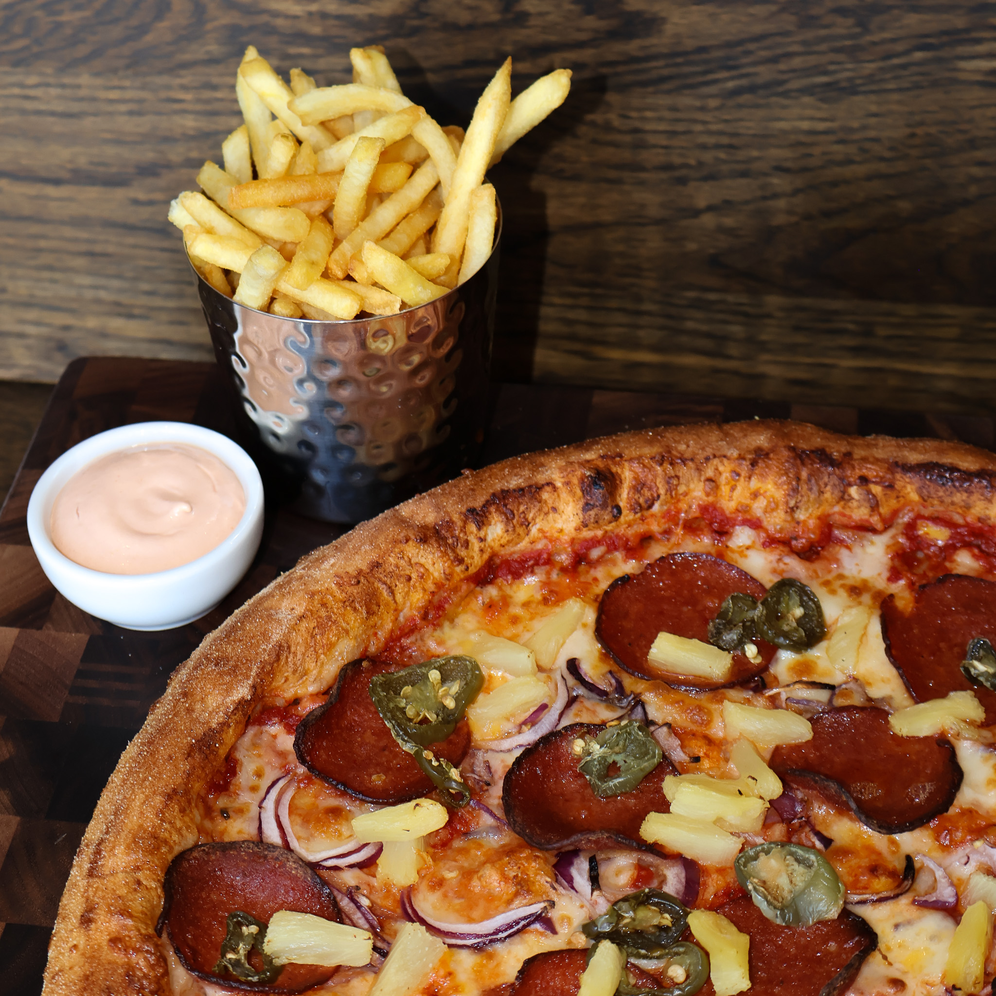 15" Pizza & Fries